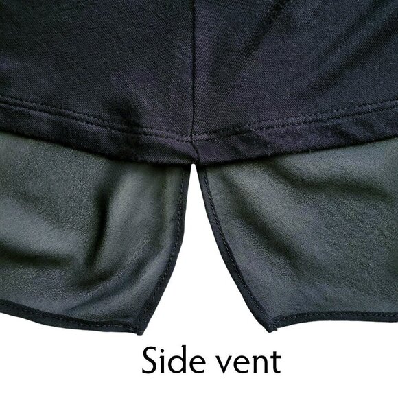 LOGO Lori Goldstein Trapeze Sharkbite Dress Chiffon Black Witchy Whimsigoth XS - Picture 5 of 14